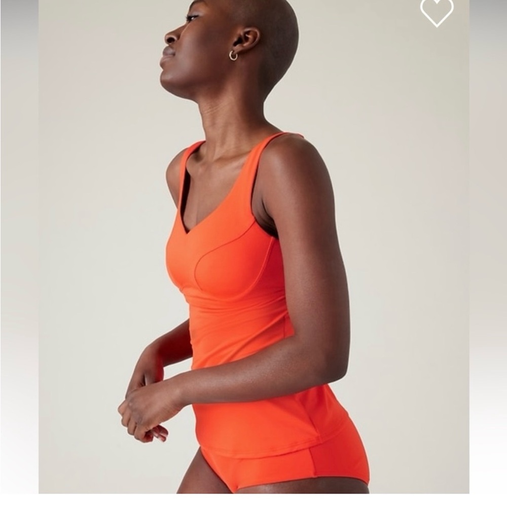 NWT Athleta Vermillion Orange Swim Tankini 34B/34C